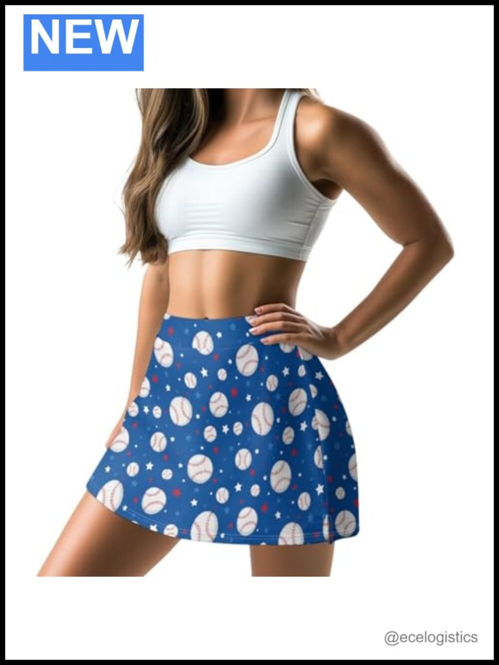 High Waisted A-Line Tennis Skort with Built-in Shorts & Pockets for Women